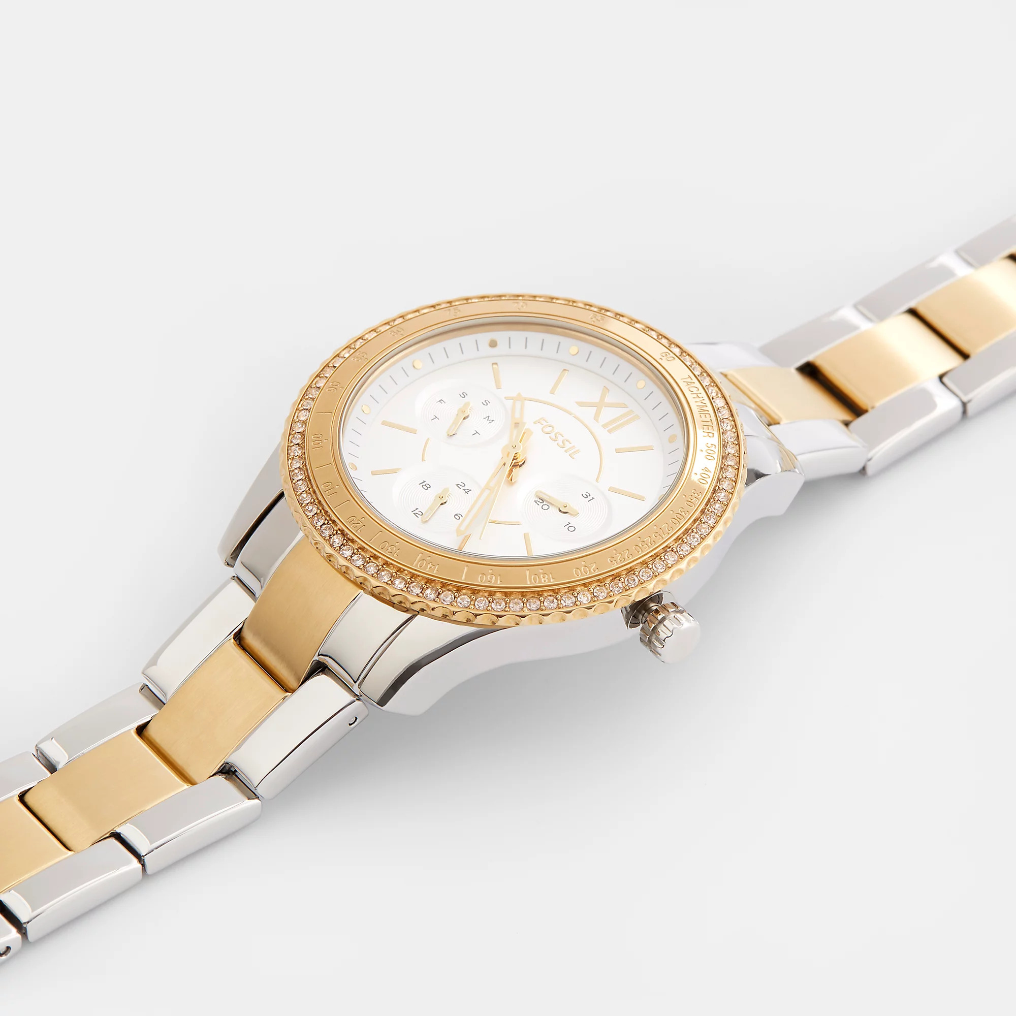 Fossil Stella Sport Two Tone Stainless Steel Watch image number 1