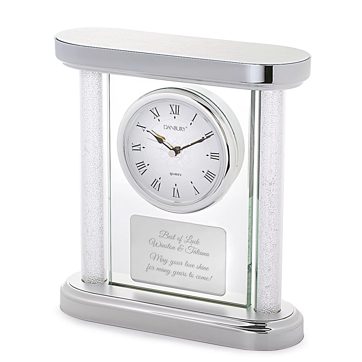 Silver Panel Wedding Clock